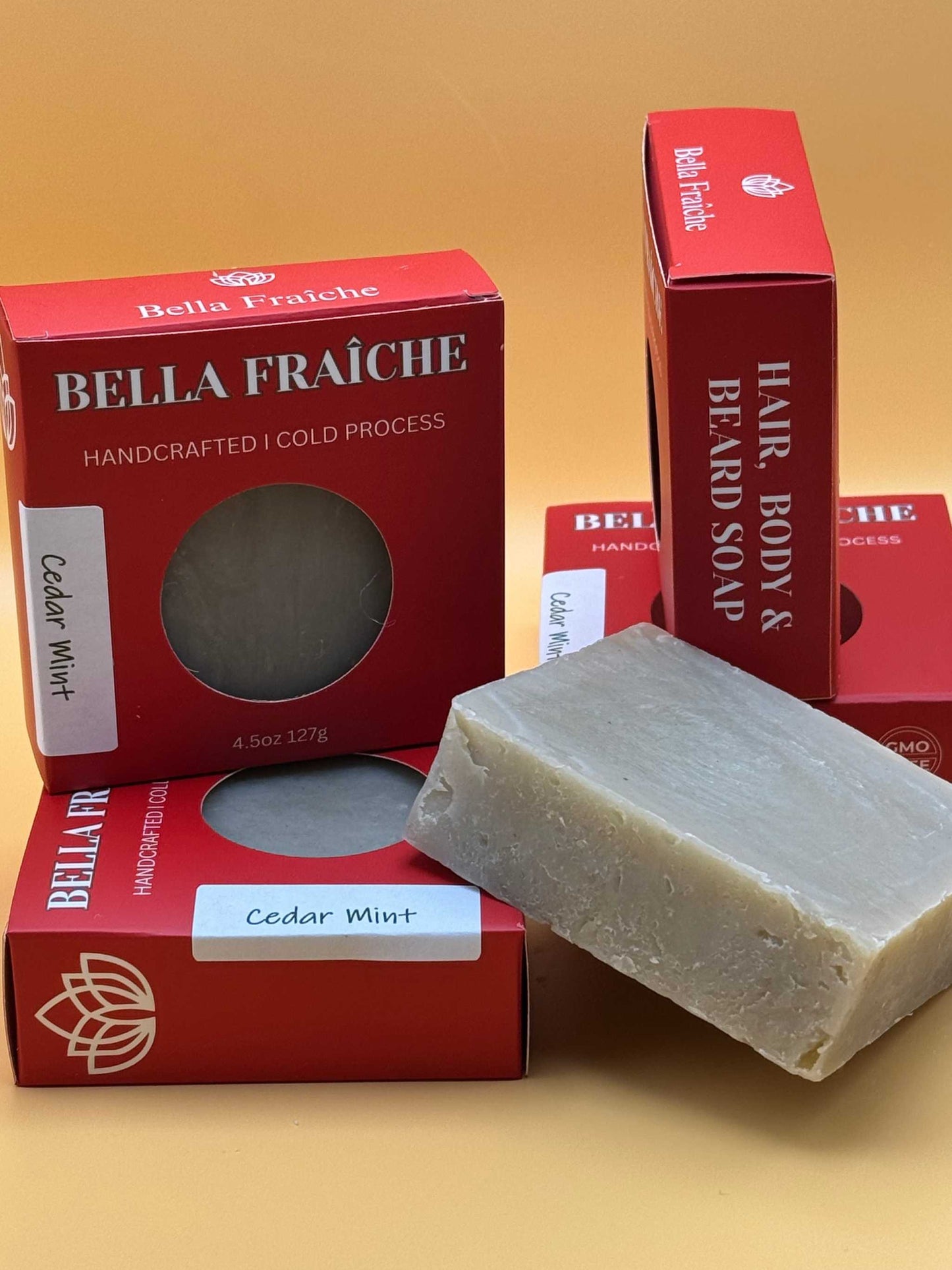 Cedar Mint- 4.5 oz Hair & Beard BarWoodsy cedarwood and balsam add war