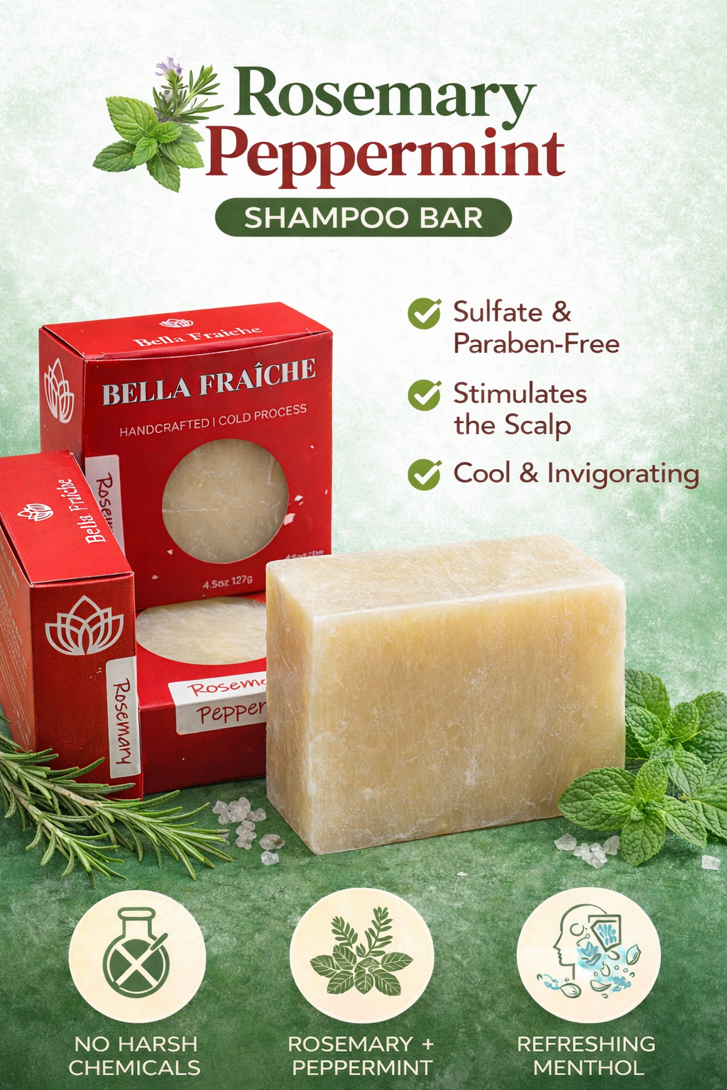Rosemary Peppermint 4.5 oz - Hair Bar