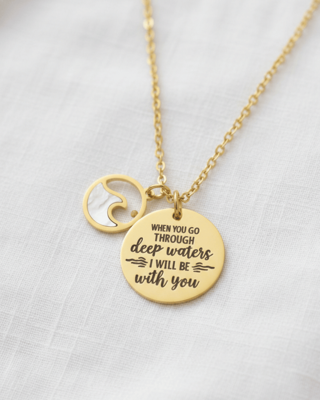 Faith Mustard Seed Charm Necklace Gold