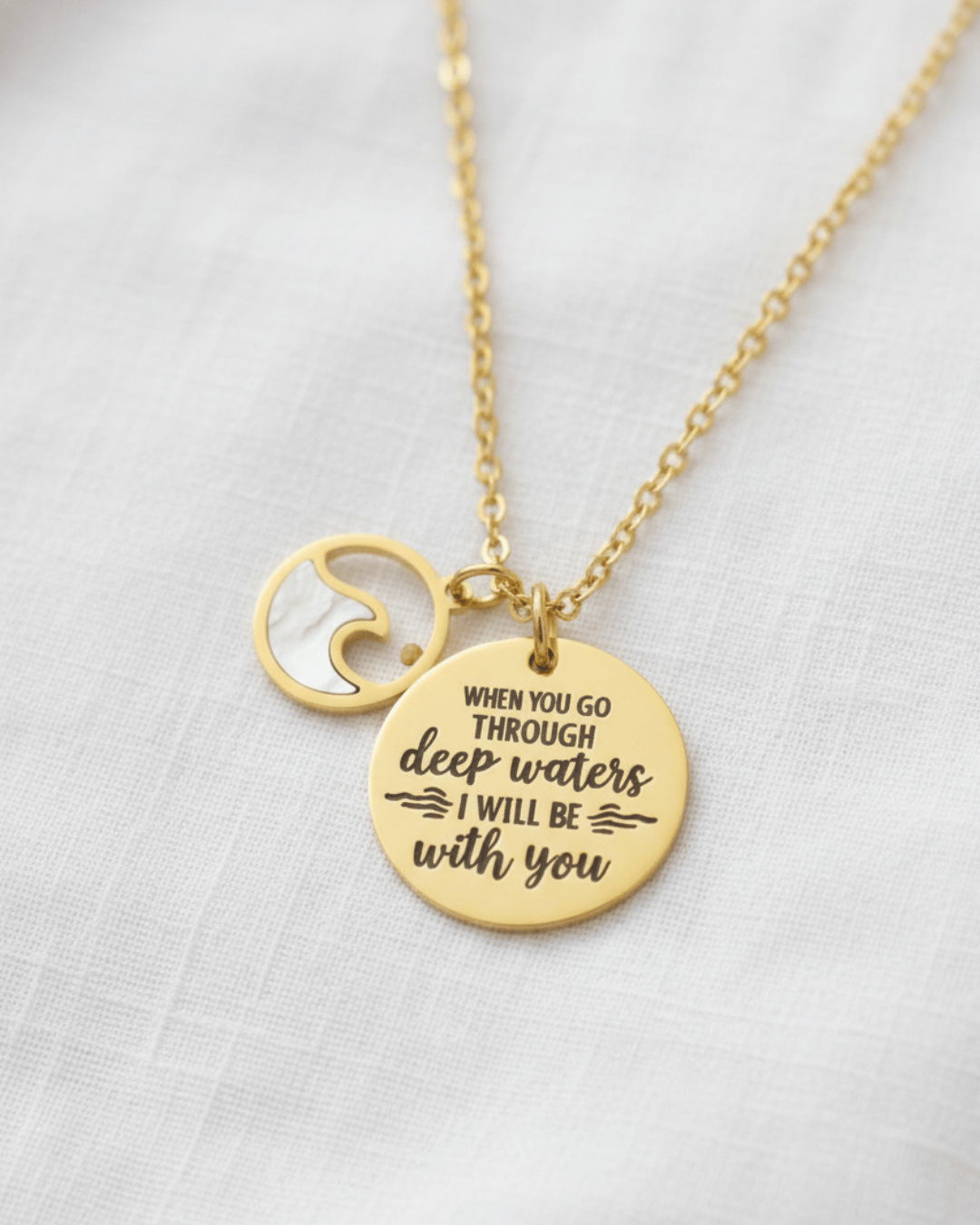 Faith Mustard Seed Charm Necklace Gold