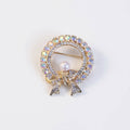 Vintage Inspired Ribbon Bow Brooch Pin/ 4.8*4.1CM