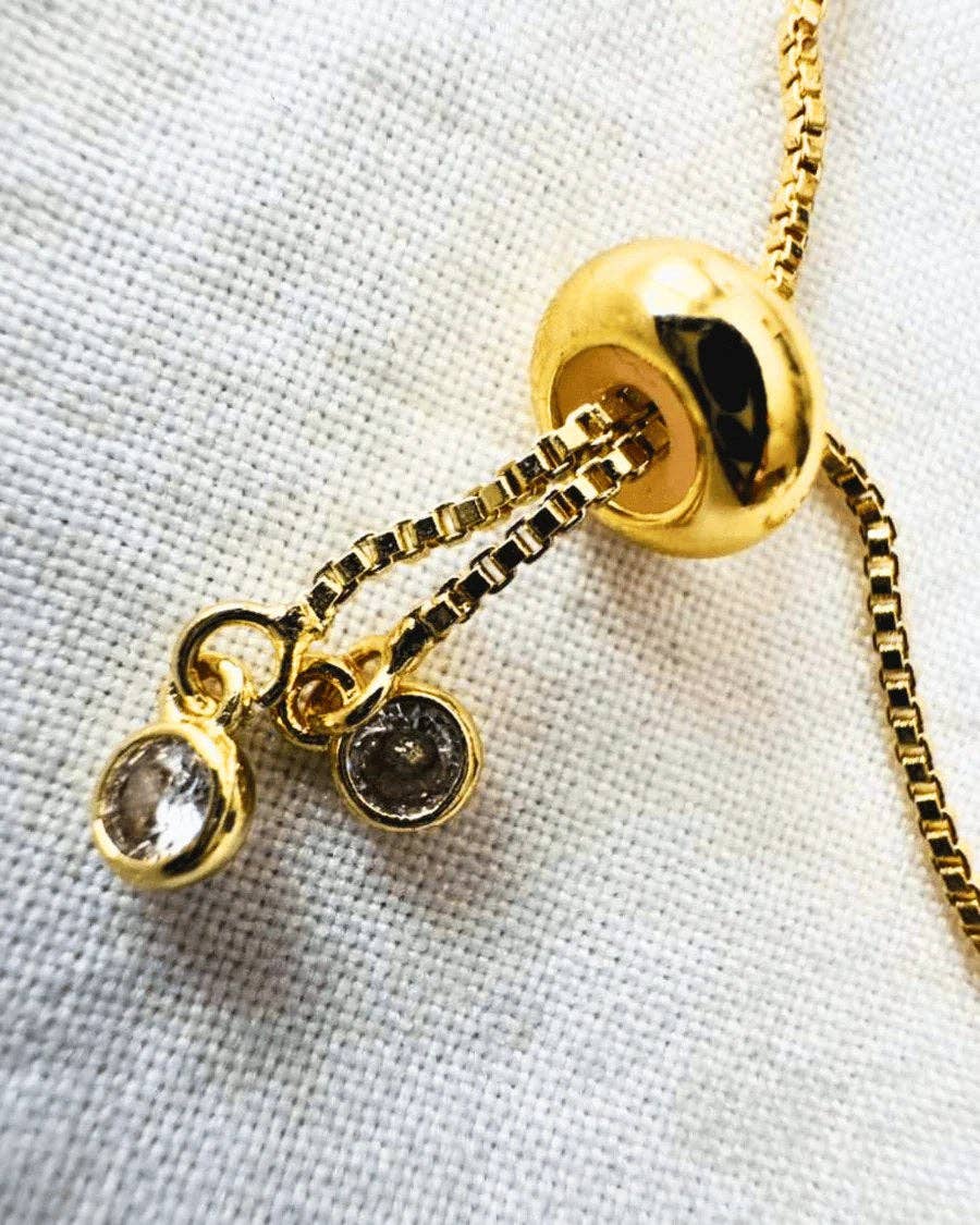 18K Gold Plated Zircon Cross Faith Set- Virgin Mary Zircon Cross Beaded Gold Necklace