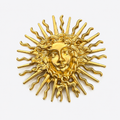 Celestial Sun Goddess Portrait Brooch Pin: