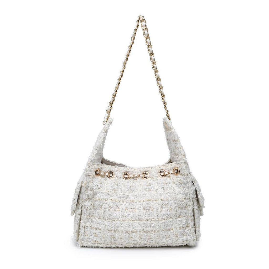 Paisely Shoulder Bag: White