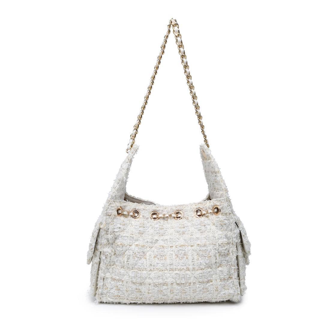 Paisely Shoulder Bag: White