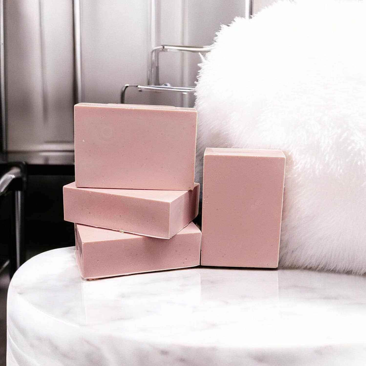 Rose Goat Milk & Calamine Facial Bar - 4oz luxurious Himalayan Salt f