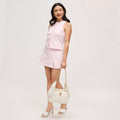 Paisely Shoulder Bag: White