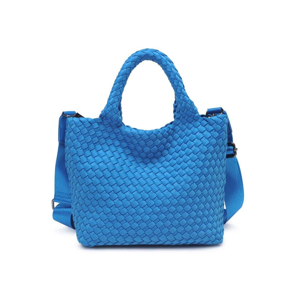 Sky's The Limit Small Woven Neoprene Crossbody: Ocean