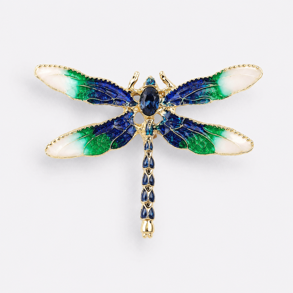 Nature-Inspired Dragonfly Brooch Pin for Coats: A3