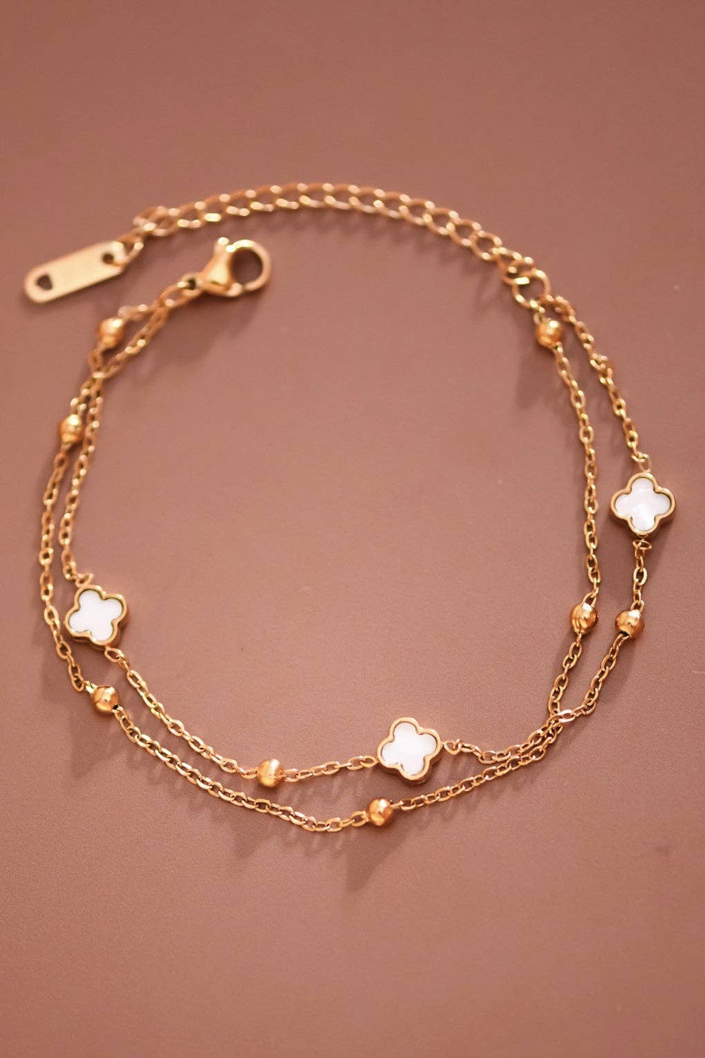 18K Gold PVD Plated Waterproof Stainless Steel Chain Bracelet - 7710: S0OX3T7710