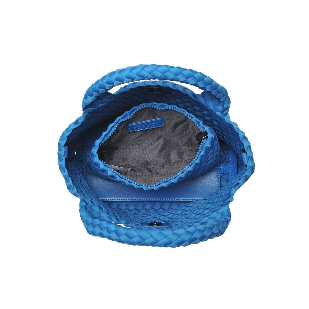 Sky's The Limit Small Woven Neoprene Crossbody: Ocean