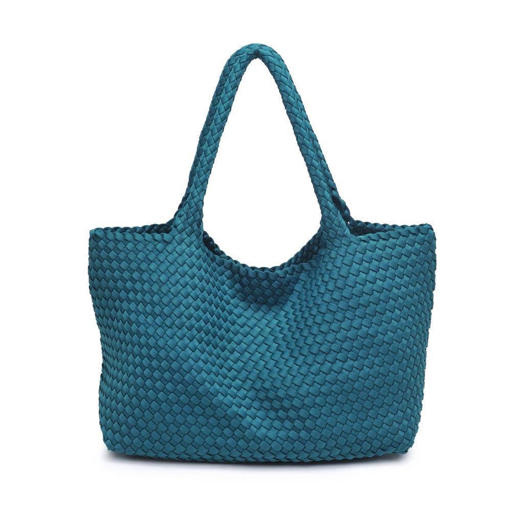 Sky's The Limit Large Woven Neoprene Tote: Forest