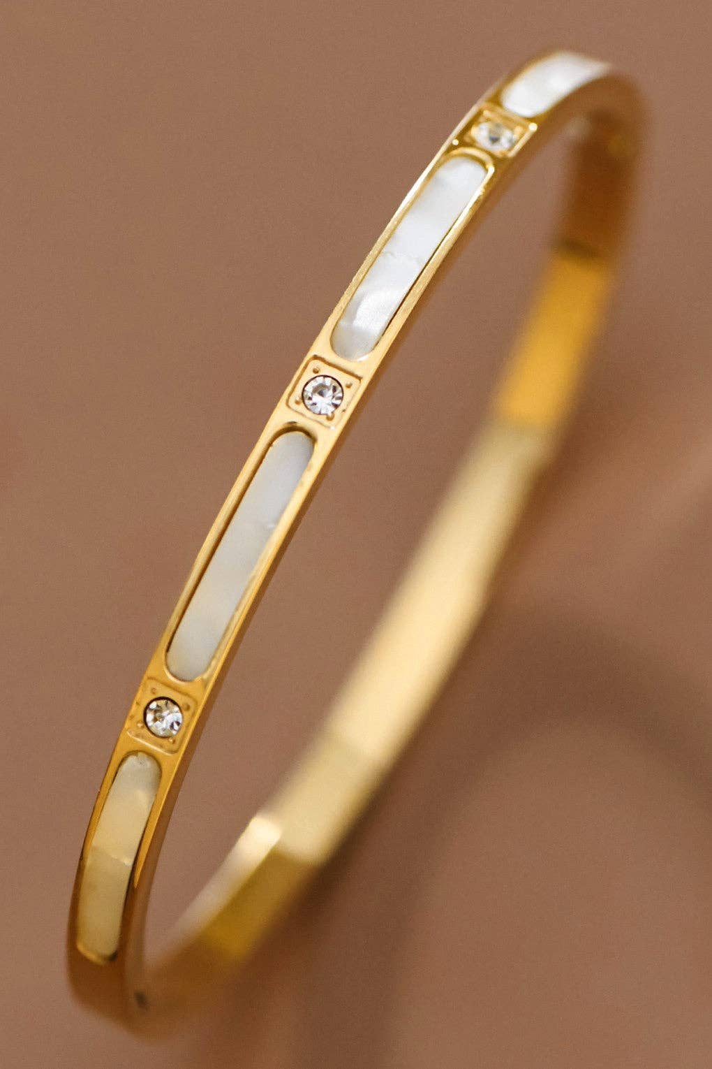 18K Gold Plated Waterproof Stainless Steel Bangle - 7604: S0OX3T7604