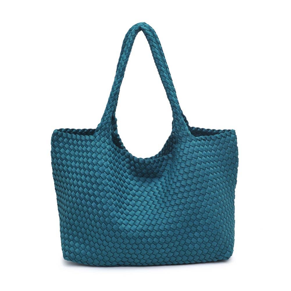 Sky's The Limit Large Woven Neoprene Tote: Forest