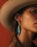 Long 18K Gold-Plated Labradorite Earrings