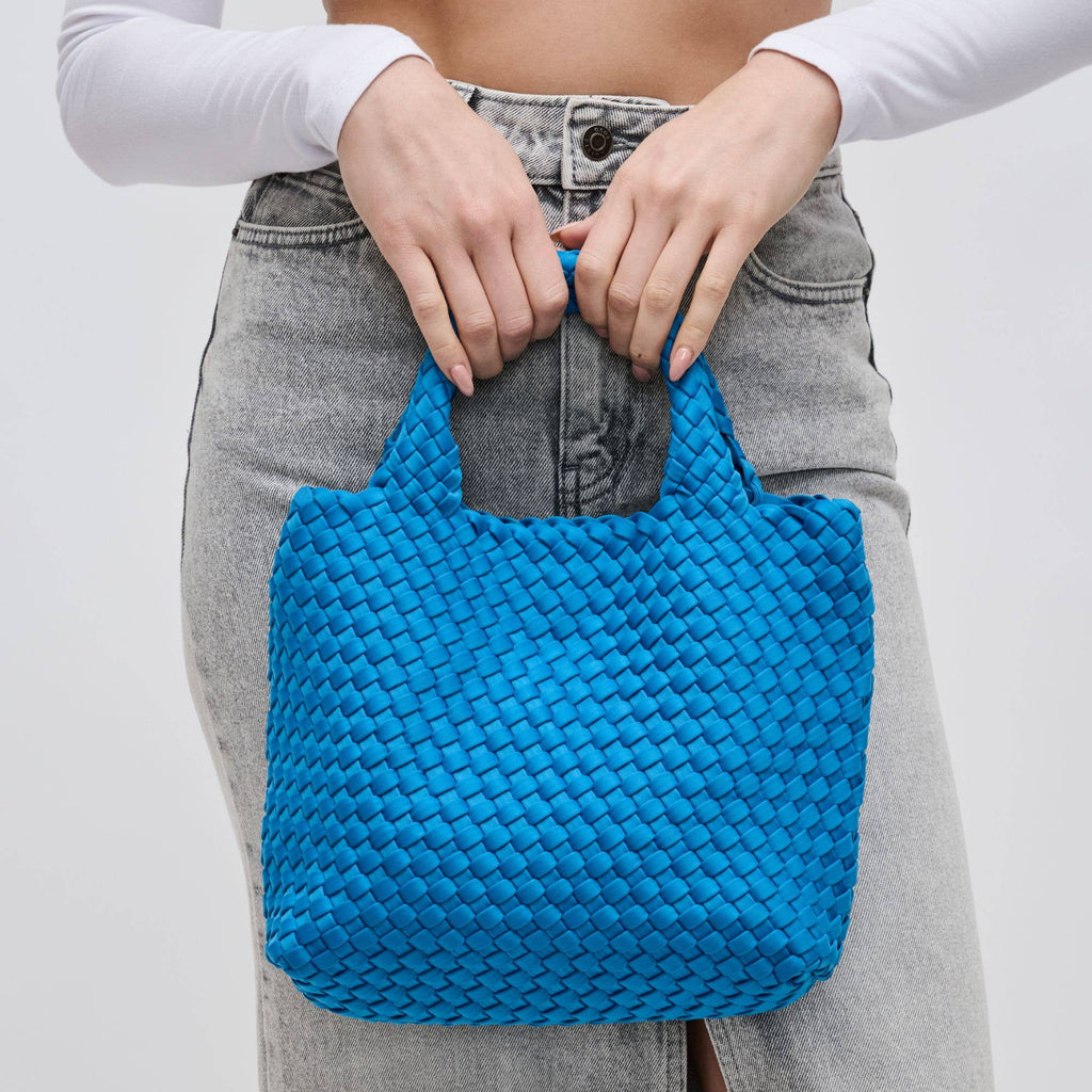 Sky's The Limit Small Woven Neoprene Crossbody: Ocean