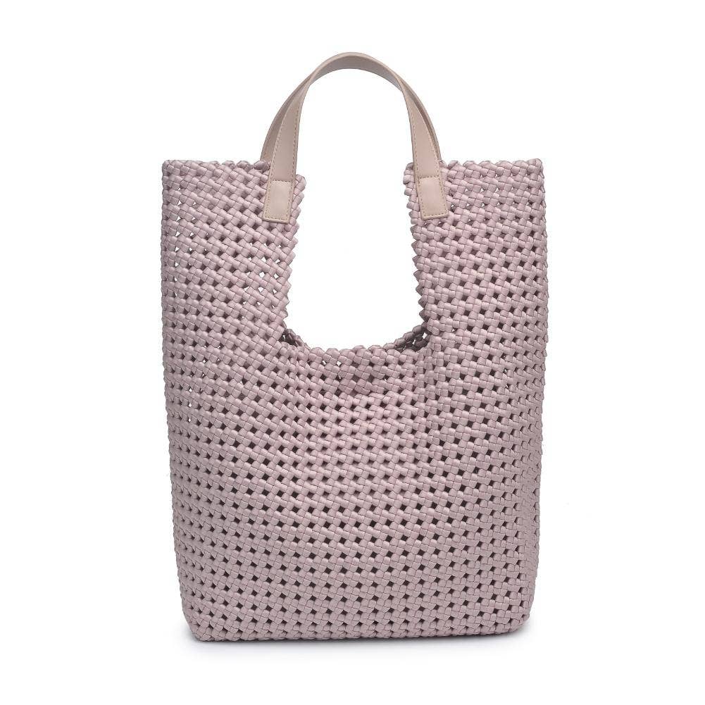 Zenith Zen Hand Woven Knot Tote: Nude