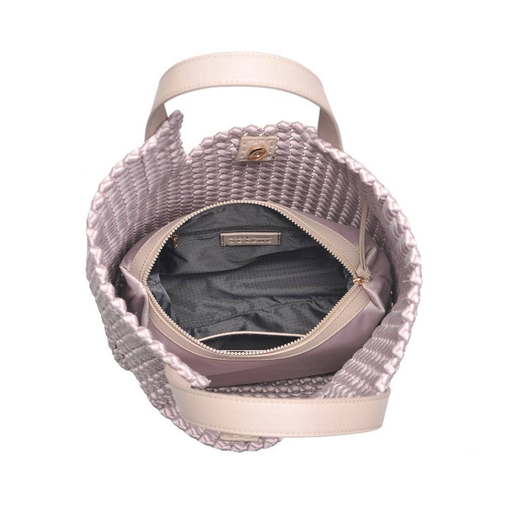 Zenith Zen Hand Woven Knot Tote: Nude