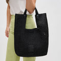Zenith Zen Hand Woven Knot Tote: Black