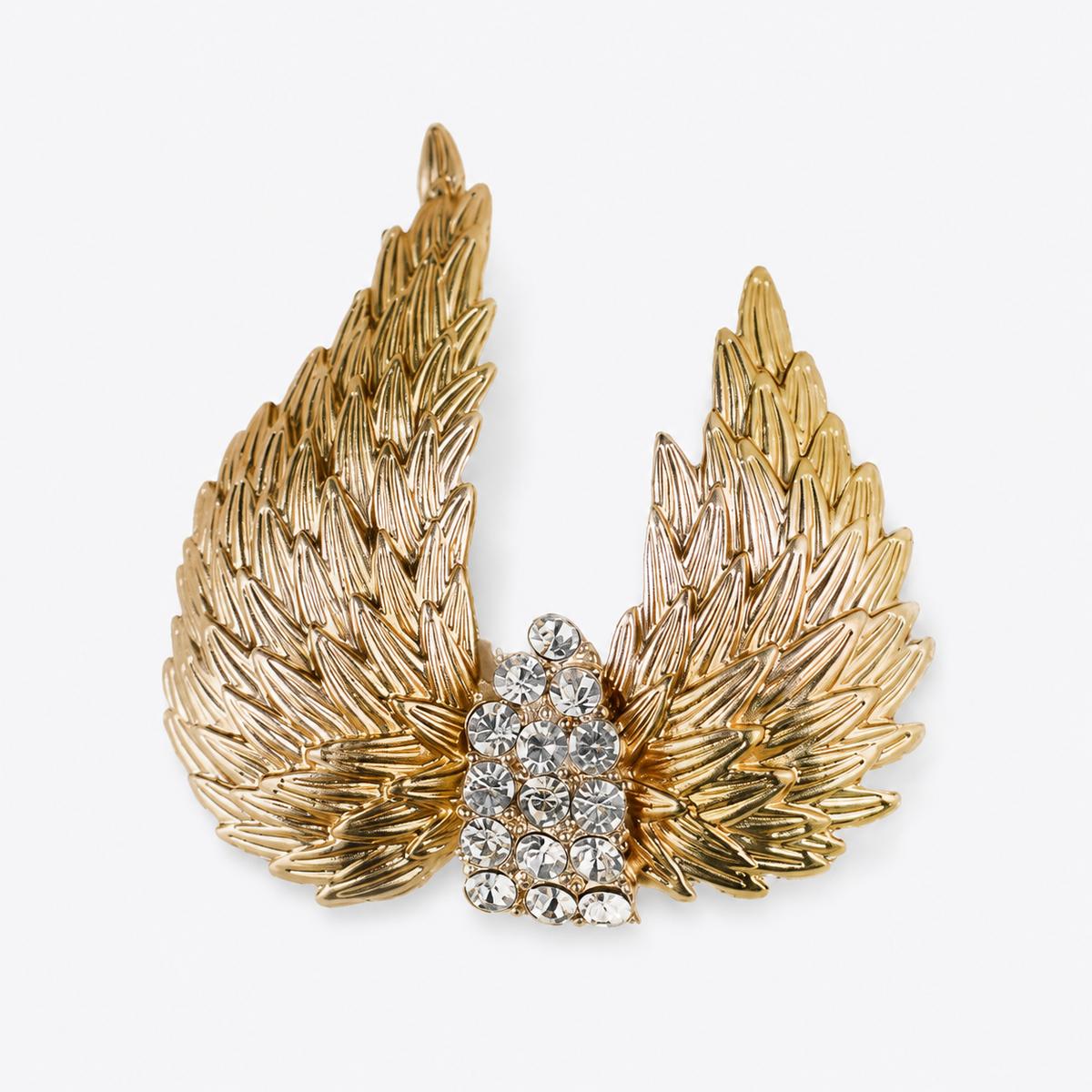 Gilded Angel Wing Statement Ring Pin