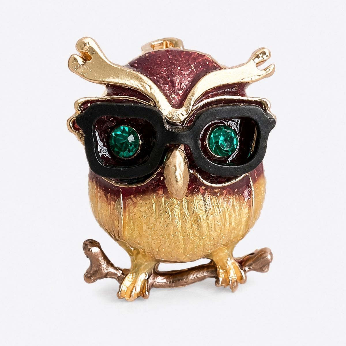Colorful Enamel Owl Brooch Pin