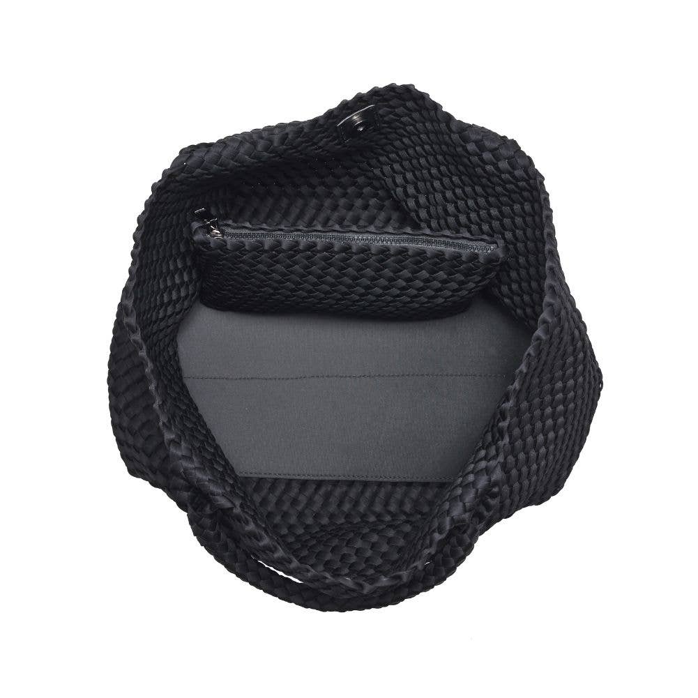 Sky's The Limit Large Woven Neoprene Tote: Black
