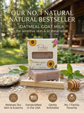 Oatmeal Goat Milk Natural Soap | No. 1 Bestseller for Sensitive Skin & Eczema Relief 🌾🥛🍯