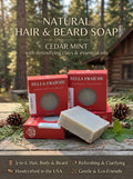 Cedar Mint Hair & Beard Bar Soap - Natural Shampoo Bar | Bella Fraîche