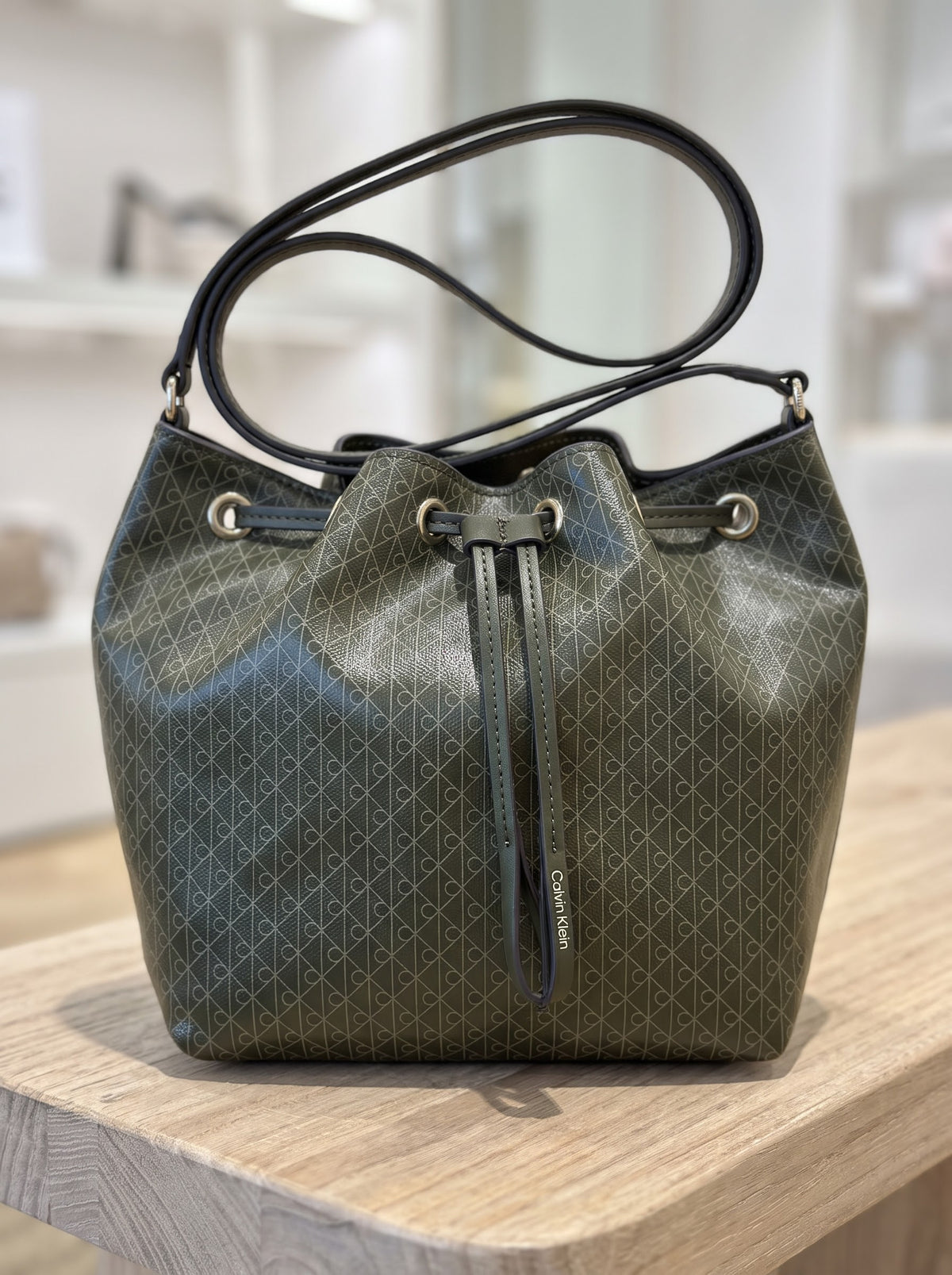 CK Drawstring Bucket Bag