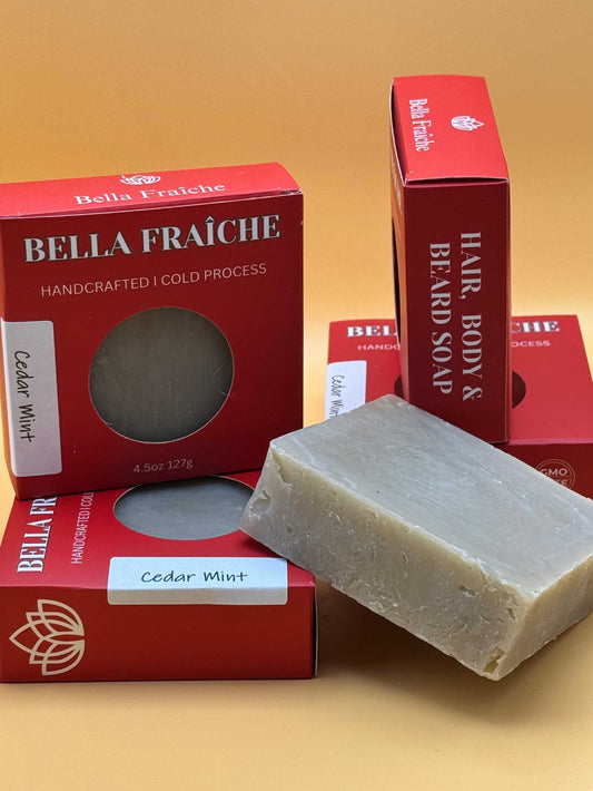 Cedar Mint- 4.5 oz Hair & Beard BarWoodsy cedarwood and balsam add war