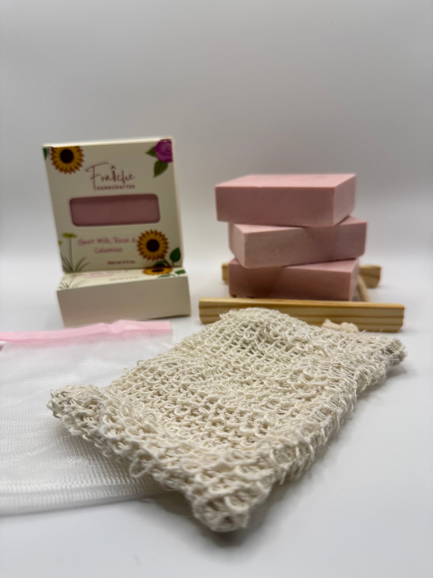 Rose Goat Milk & Calamine Facial Bar - 4oz Soothing  Himalayan Salt Bar