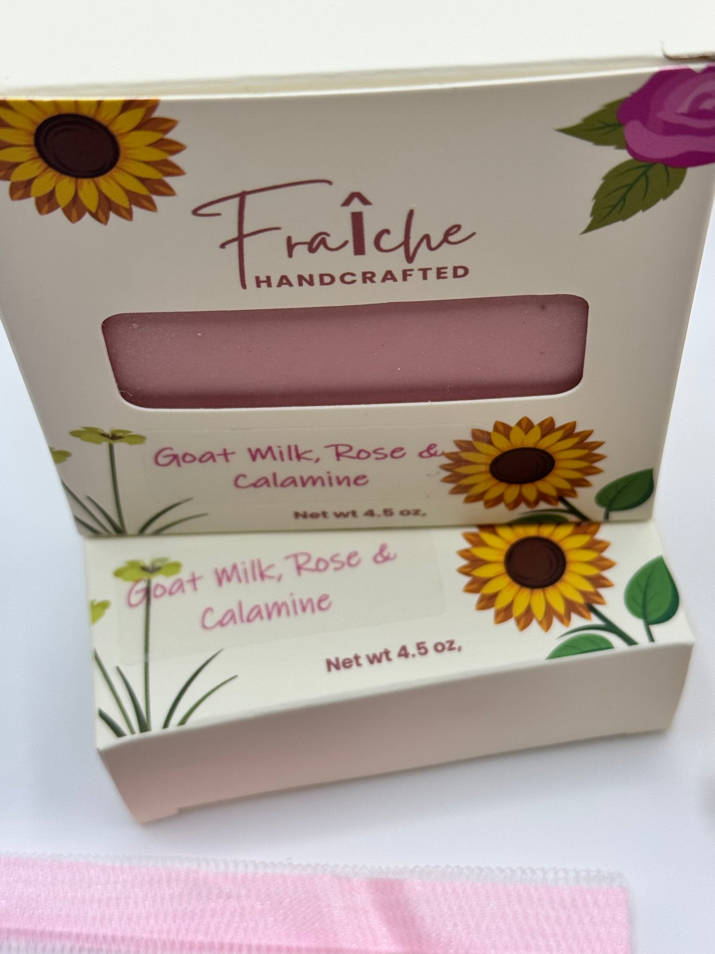 Rose Goat Milk & Calamine Facial Bar - 4oz Soothing  Himalayan Salt Bar