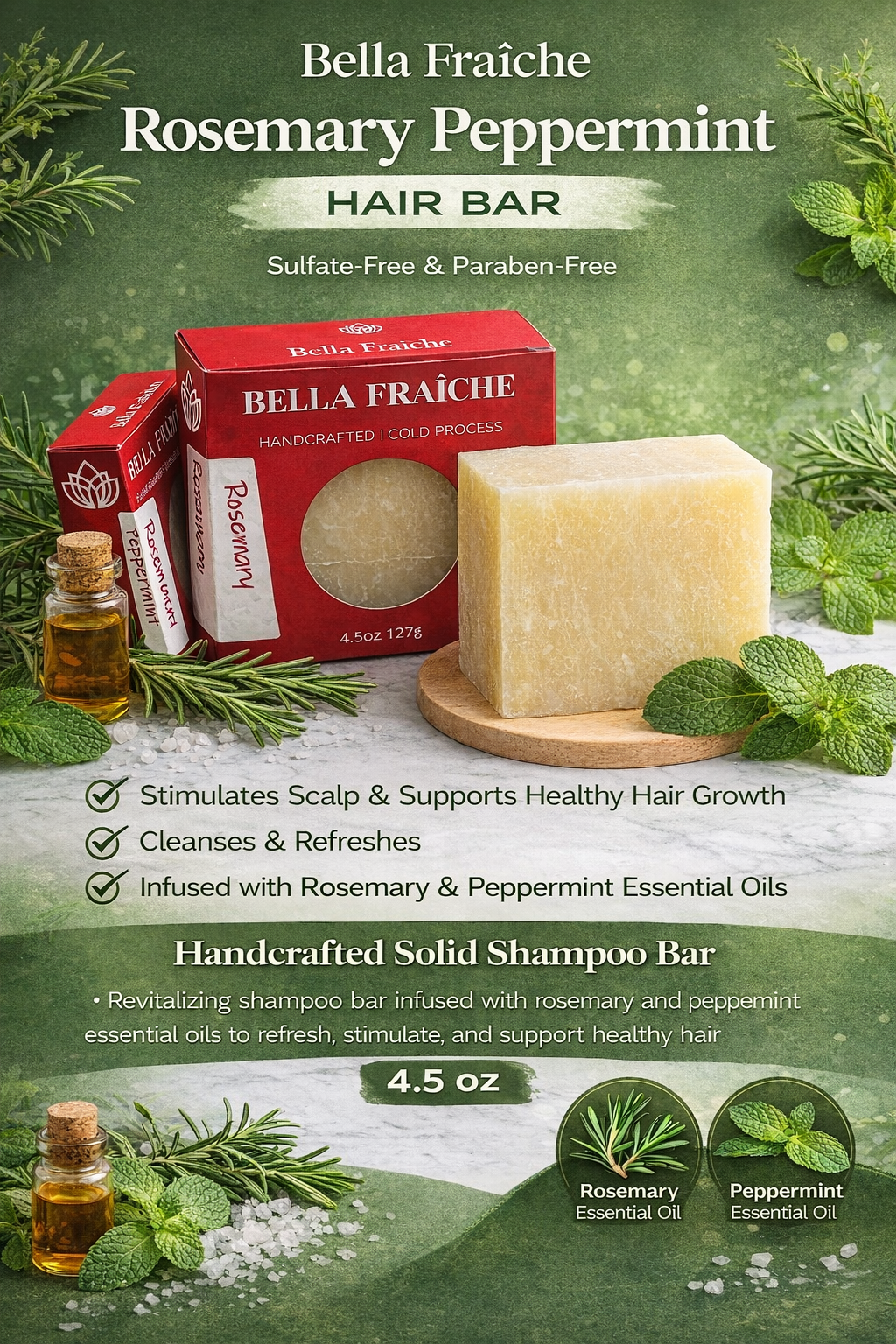 Rosemary Peppermint 4.5 oz - Hair Bar