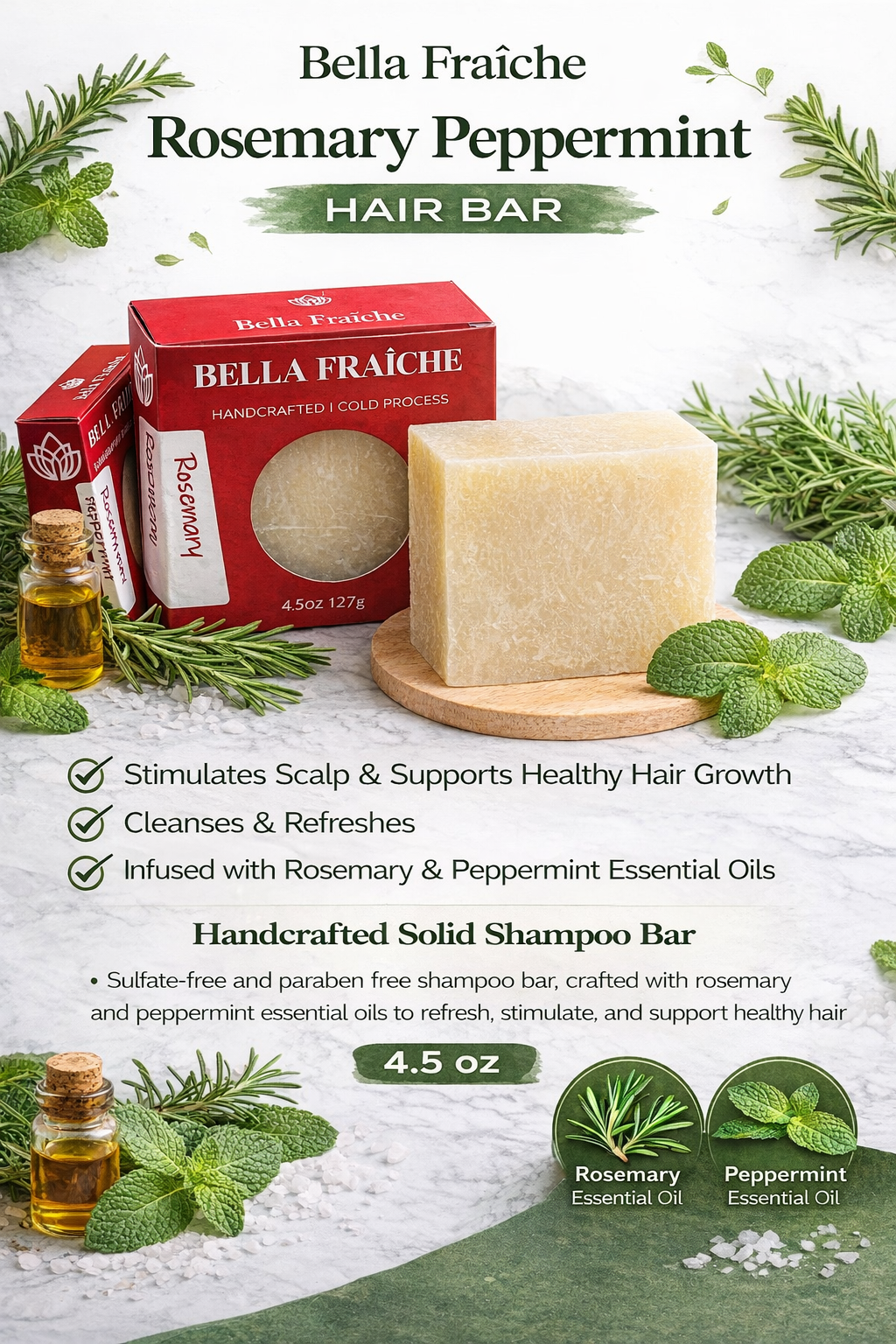 Rosemary Peppermint 4.5 oz - Hair Bar
