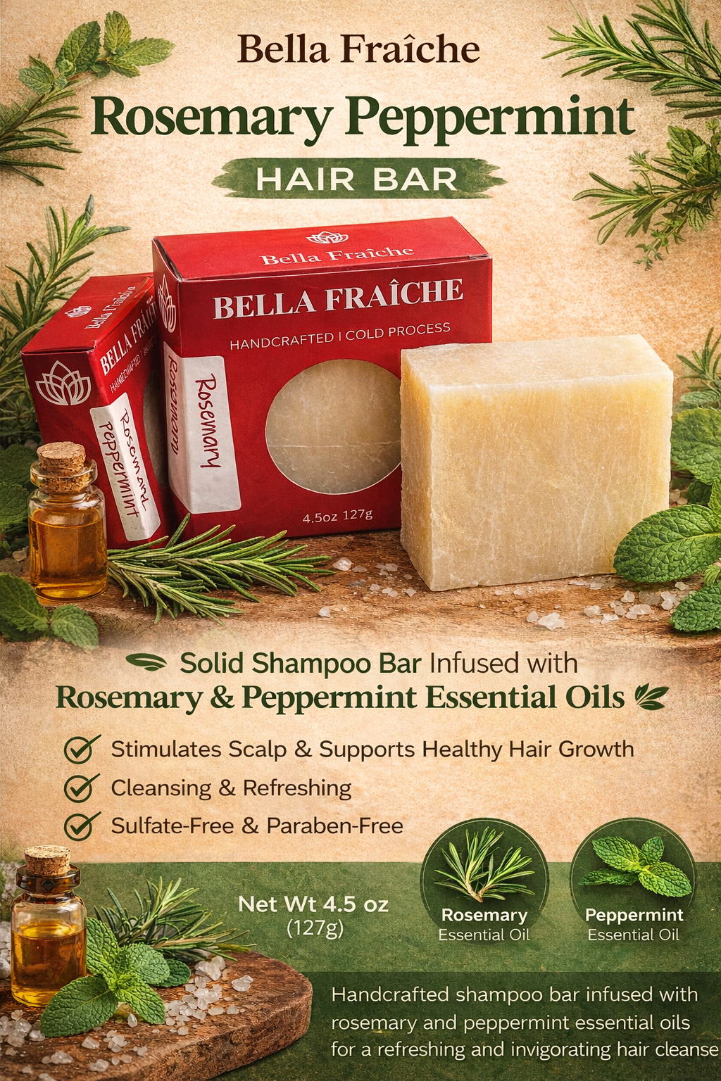 Rosemary Peppermint 4.5 oz - Hair Bar