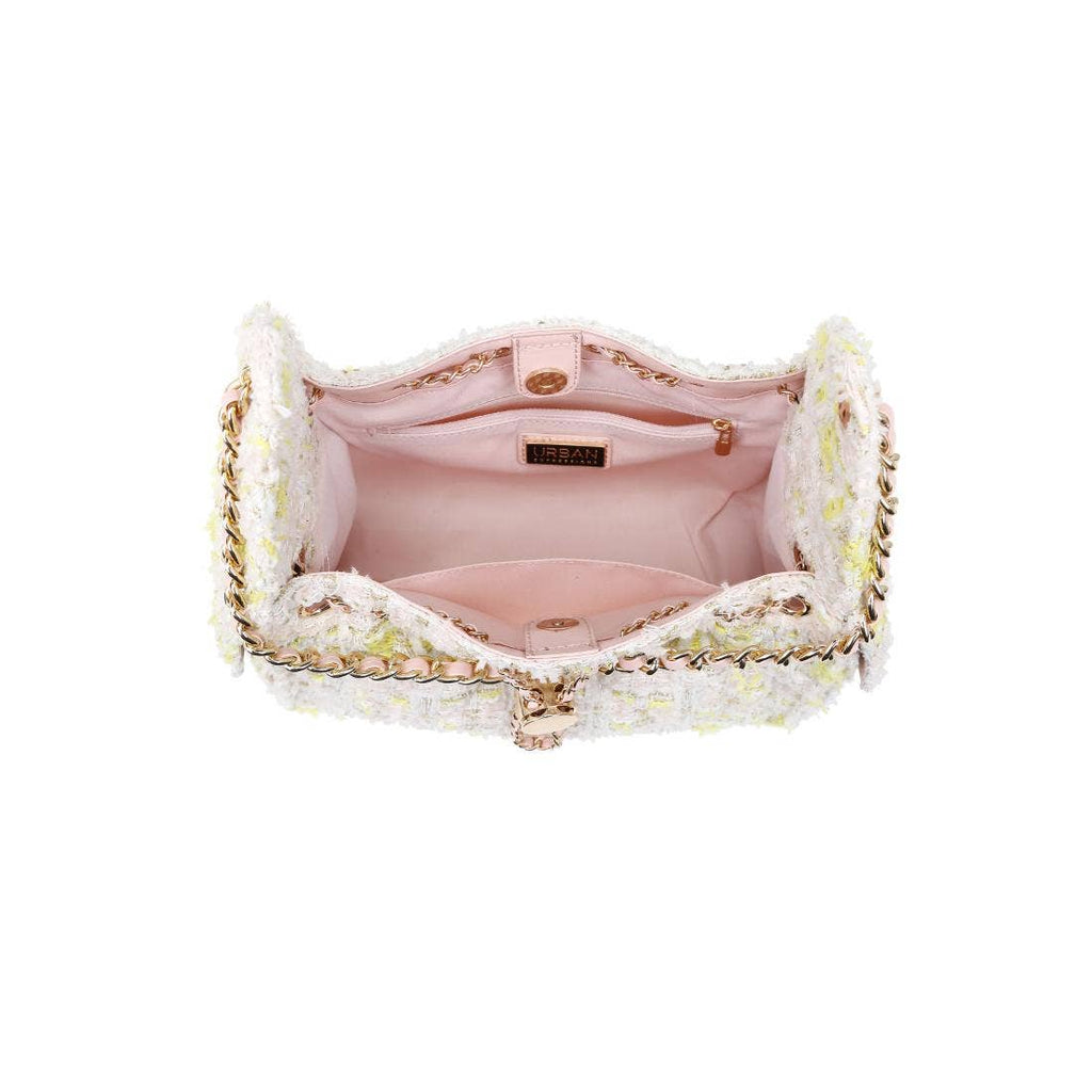 Paisely Shoulder Bag: White