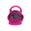 Sky's The Limit Small Woven Neoprene Crossbody: Fuchsia