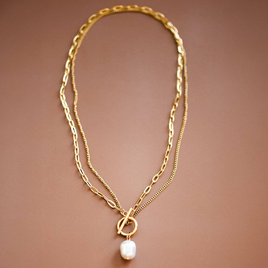 18K Gold PVD Plated Waterproof Stainless Steel Chain Necklace - 6860: S0OX3T6860