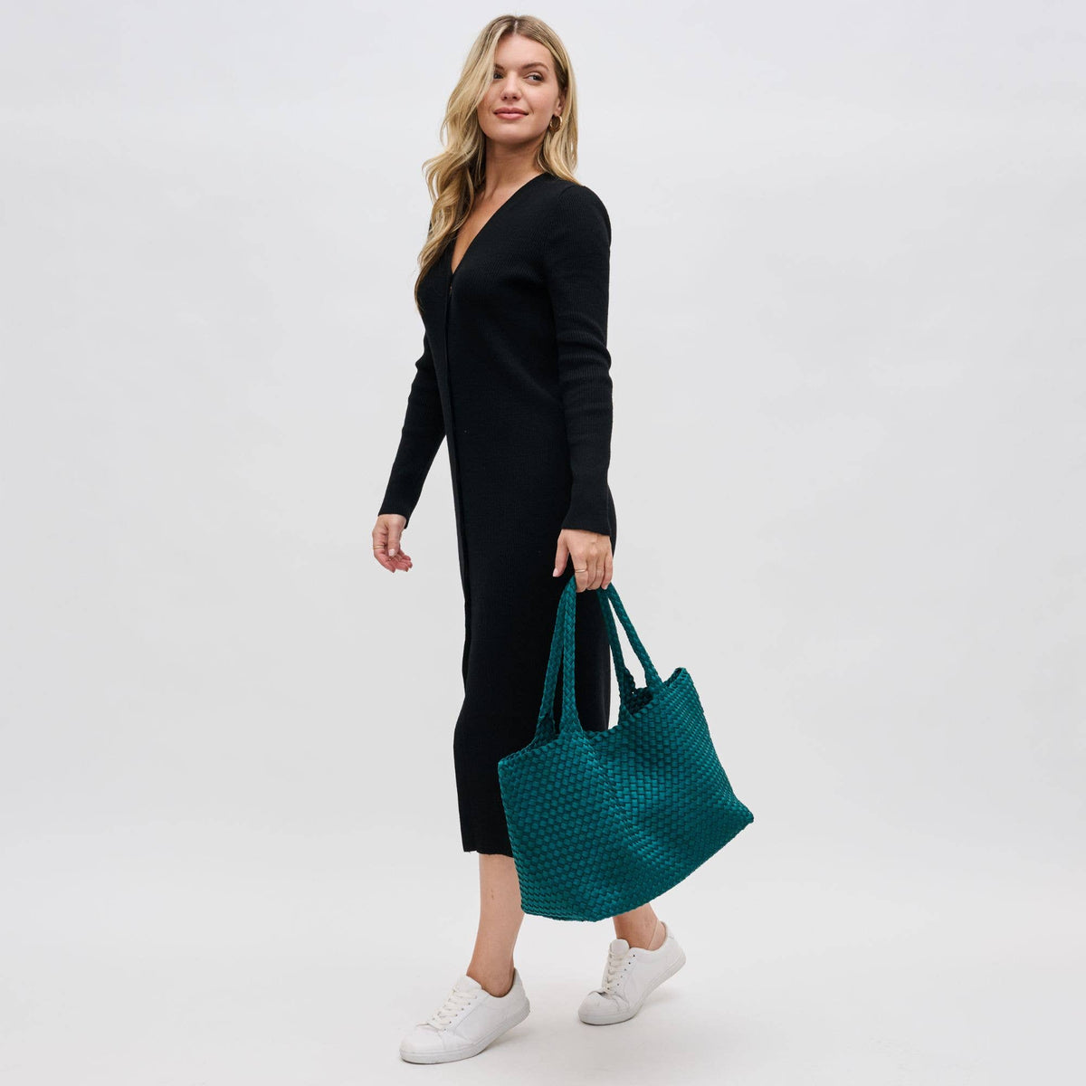 Sky's The Limit Large Woven Neoprene Tote: Forest