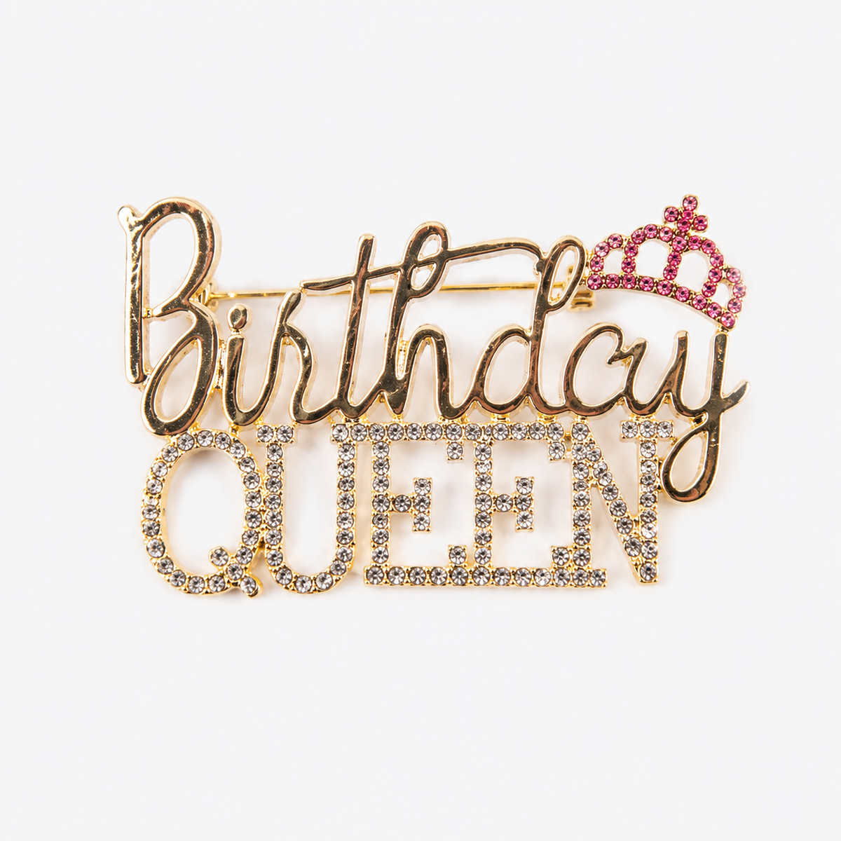 Regal 'Birthday Queen' Crown Brooch Pin