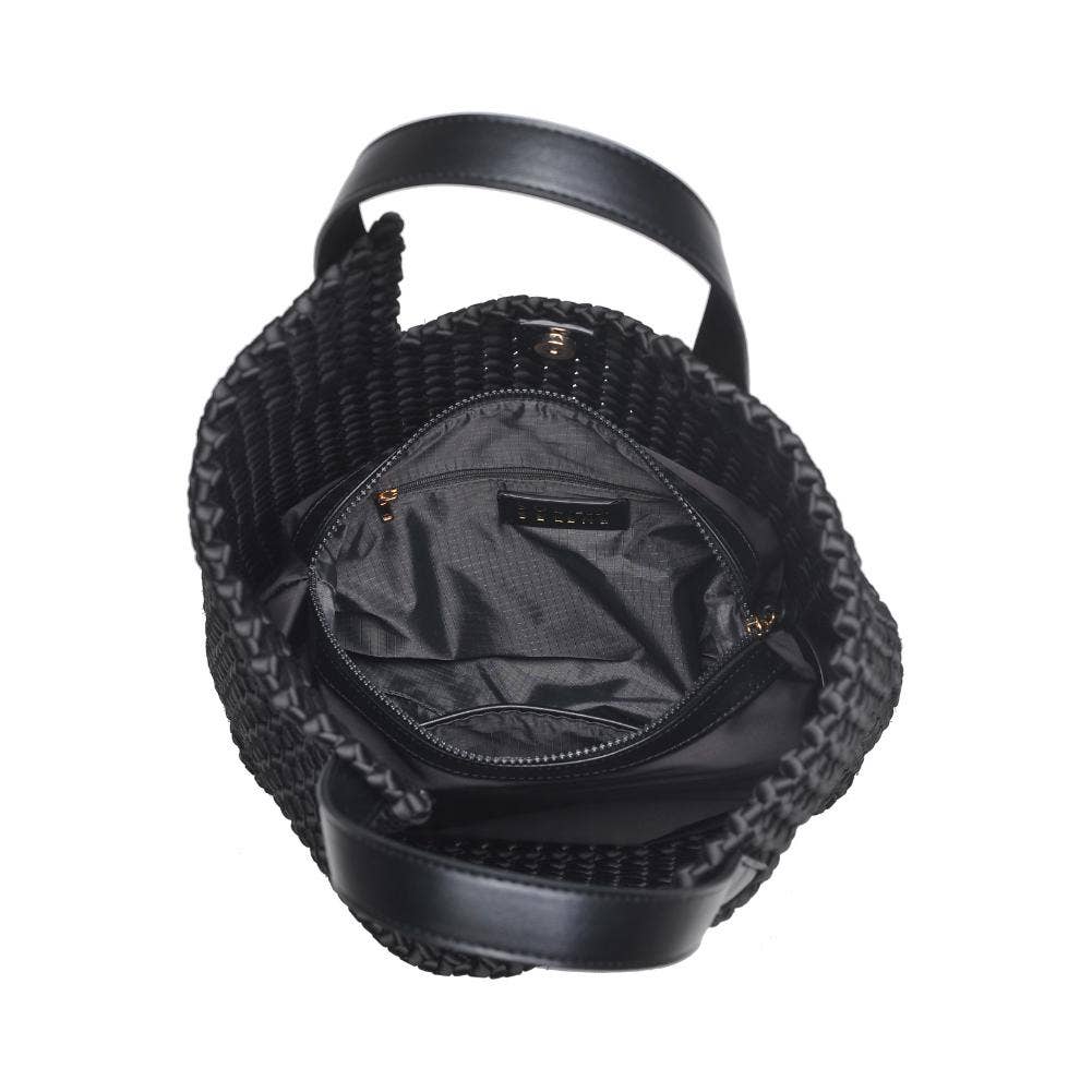 Zenith Zen Hand Woven Knot Tote: Black