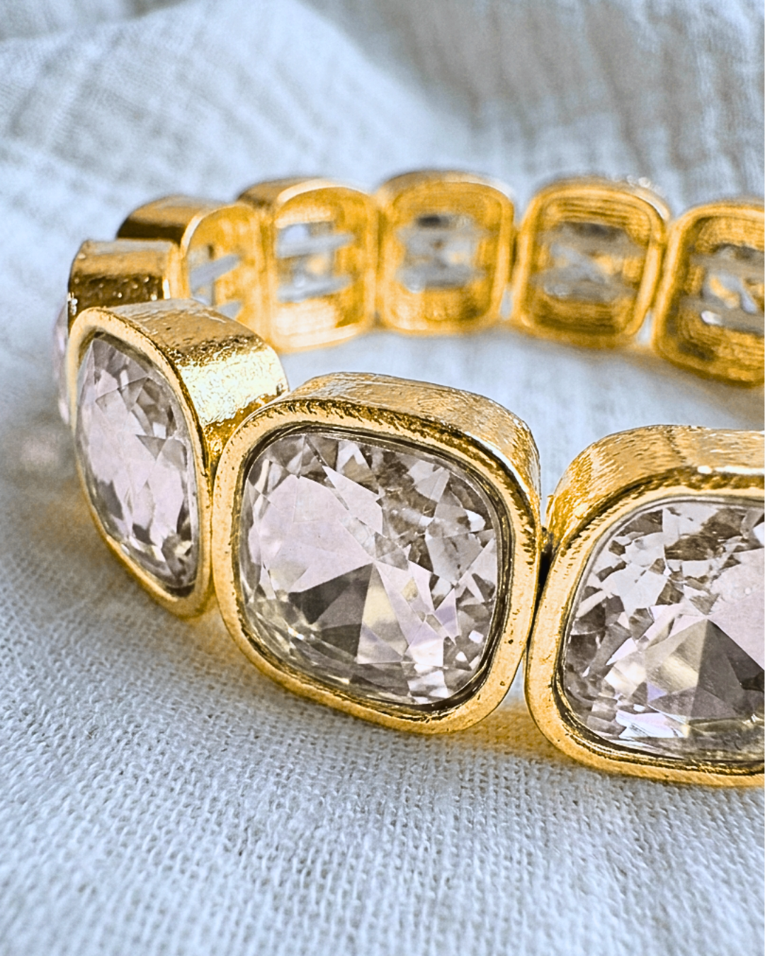 Big White Crystal & Charm Bead Bracelets-W: Faith Charm Bead Bracelet