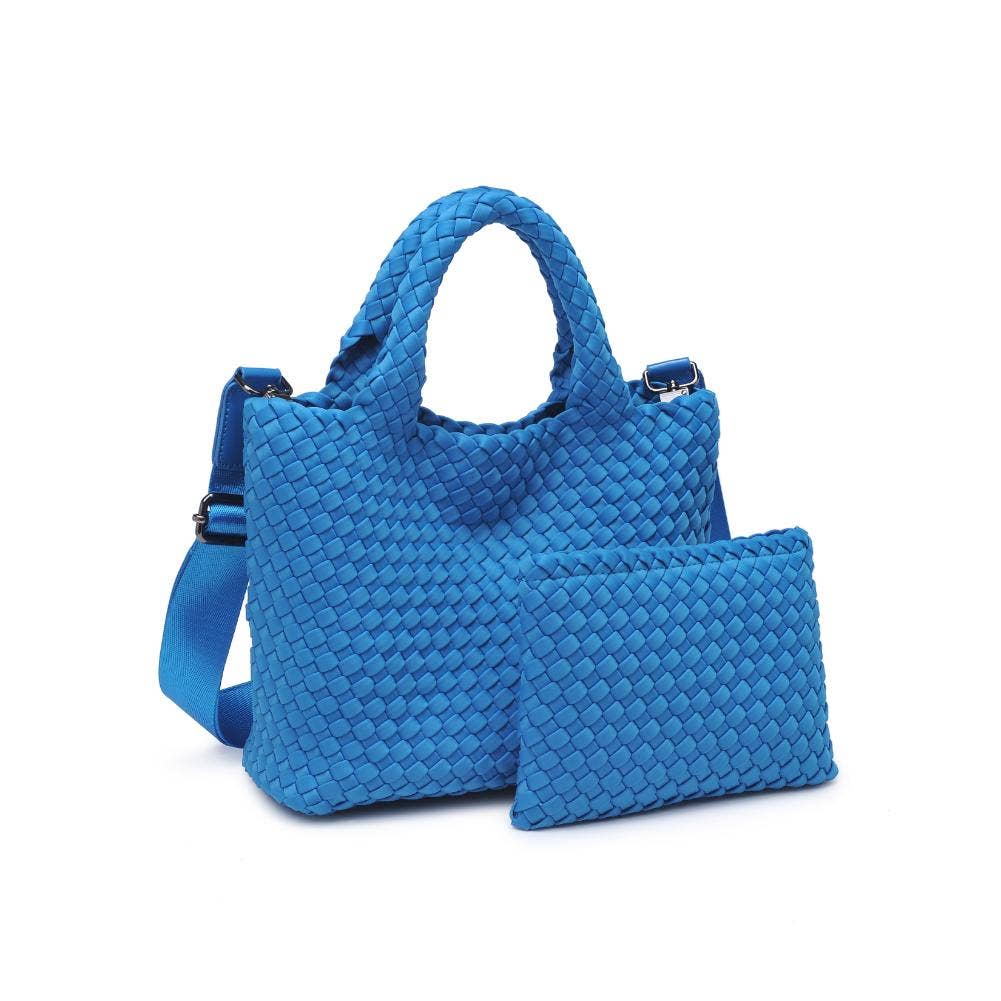 Sky's The Limit Small Woven Neoprene Crossbody: Ocean