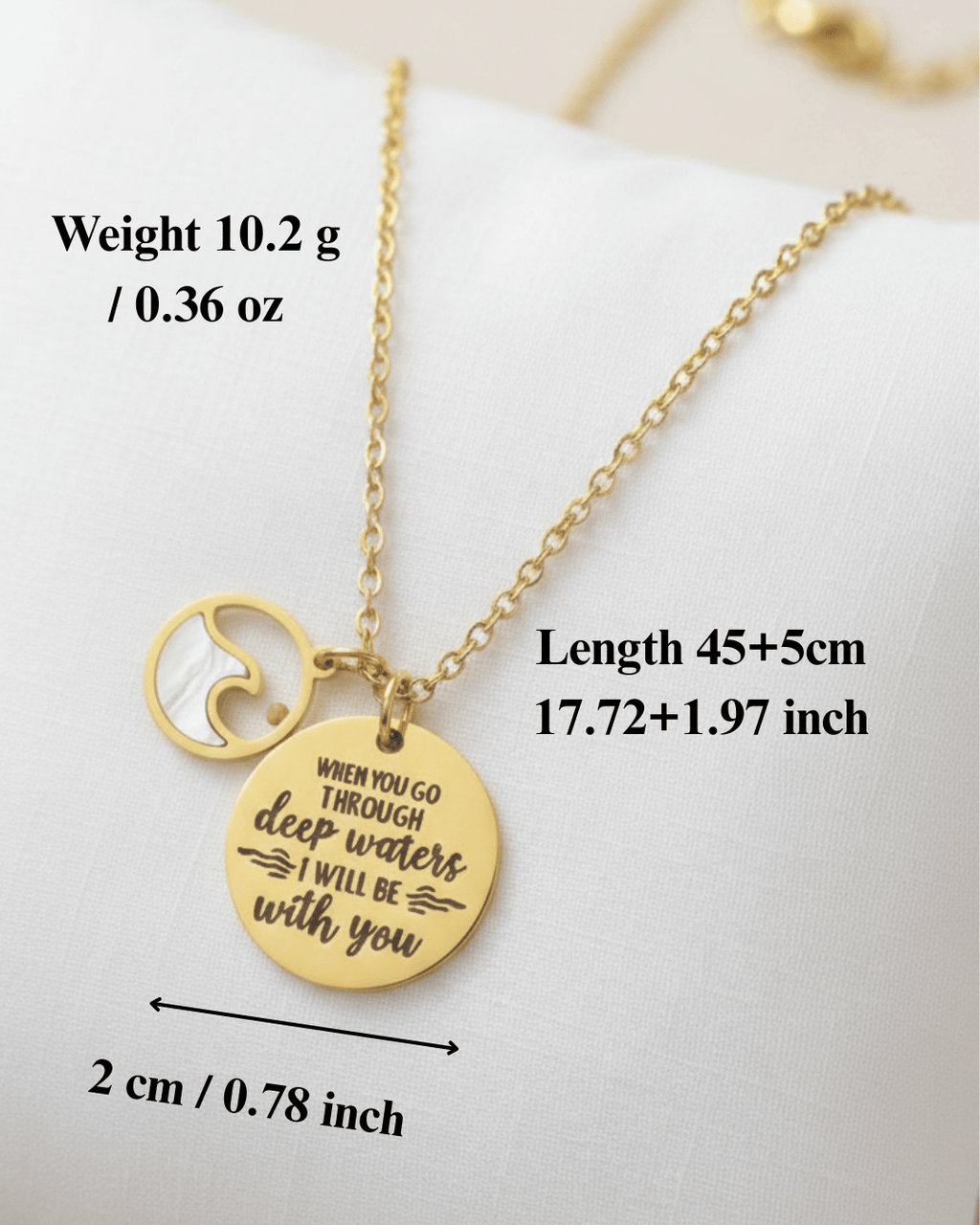 Faith Mustard Seed Charm Necklace Gold