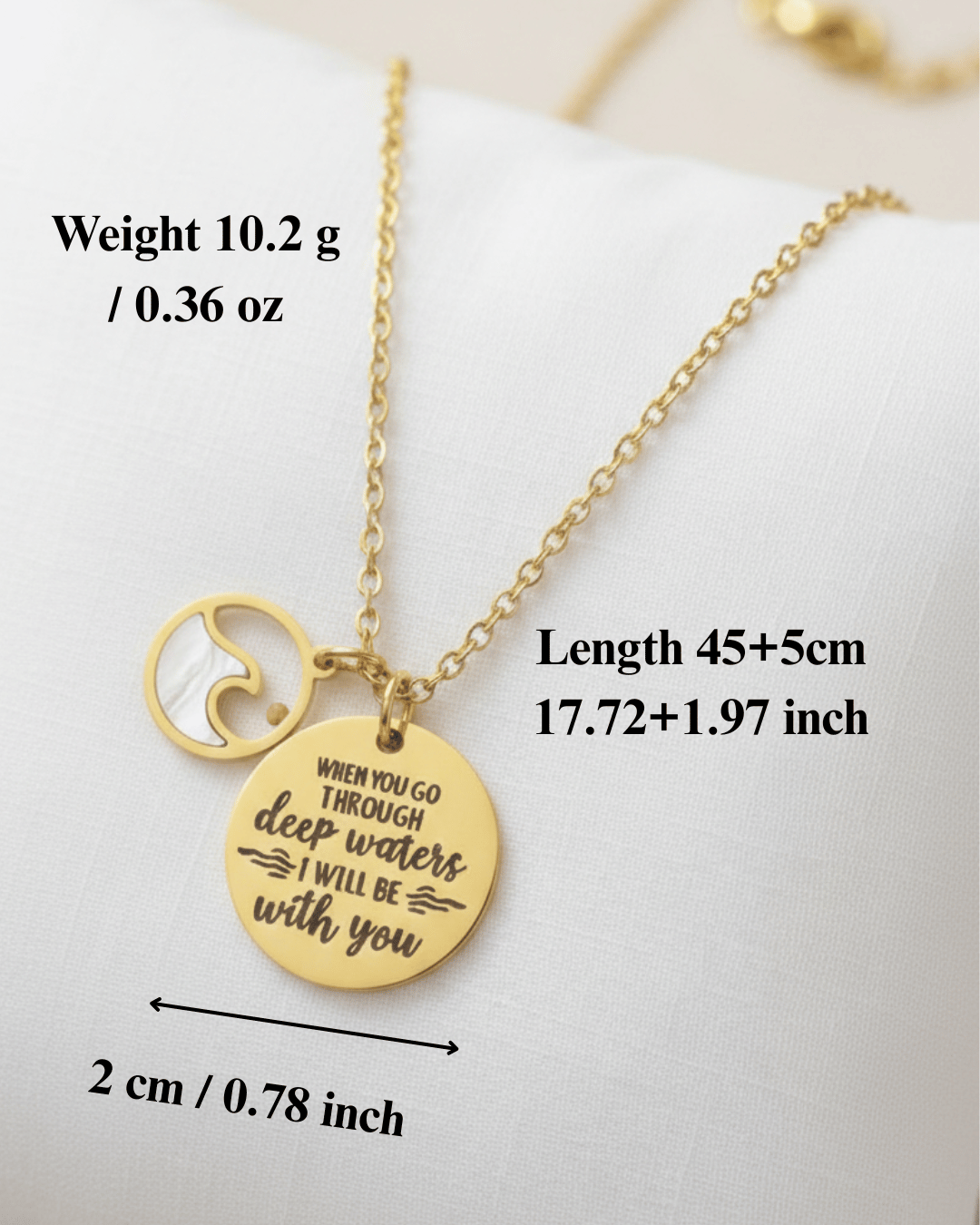 Faith Mustard Seed Charm Necklace Gold