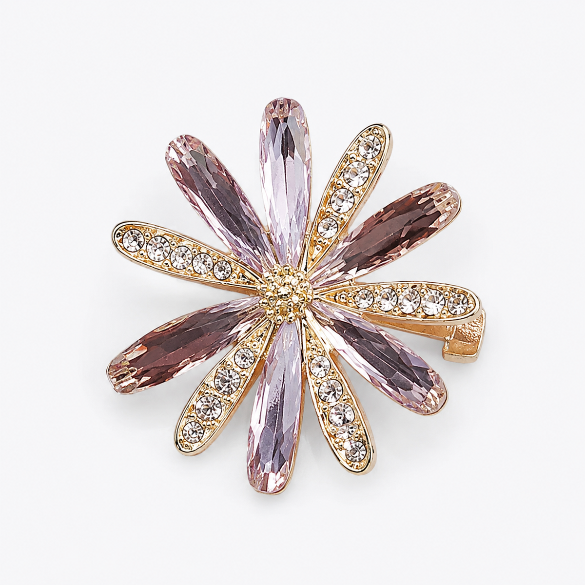 Charming Enamel Daisy Brooch Pin