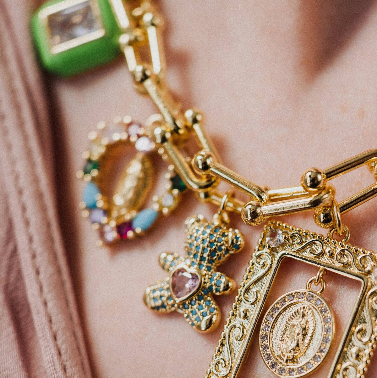Virgin Mary Necklace, Catholic Jewelry, Faith and Joy: Necklace