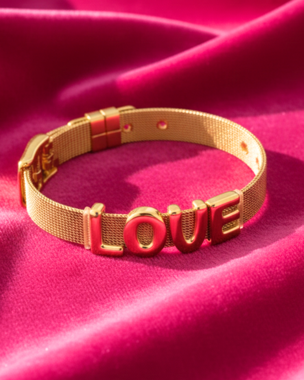 LOVE Lettered Gold Bracelet