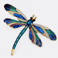 Vibrant Enamel Dragonfly Insect Brooch Pin