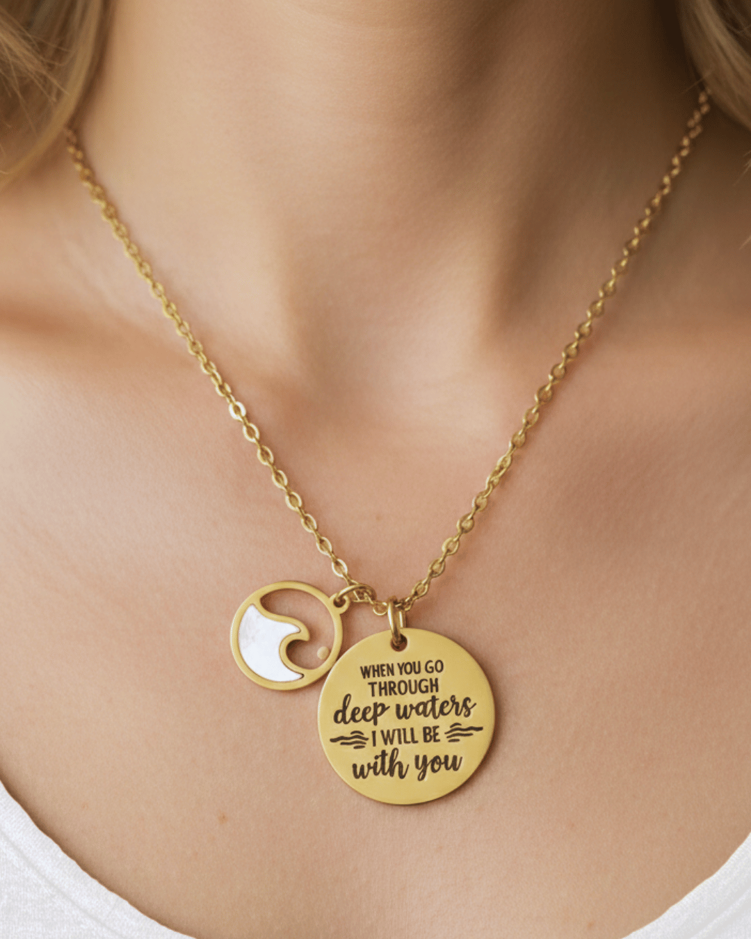 Faith Mustard Seed Charm Necklace Gold